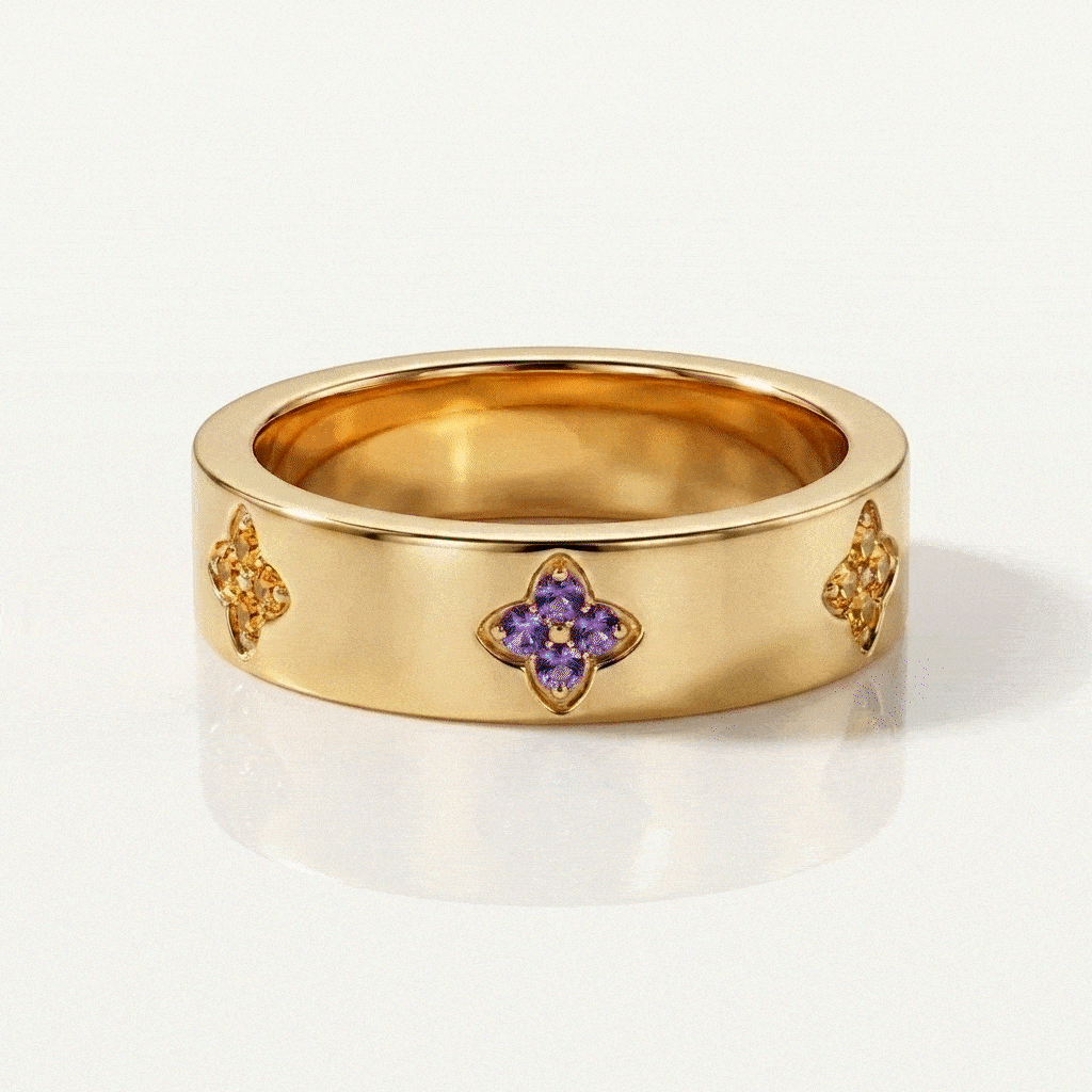 Fleur Birthstone Ring