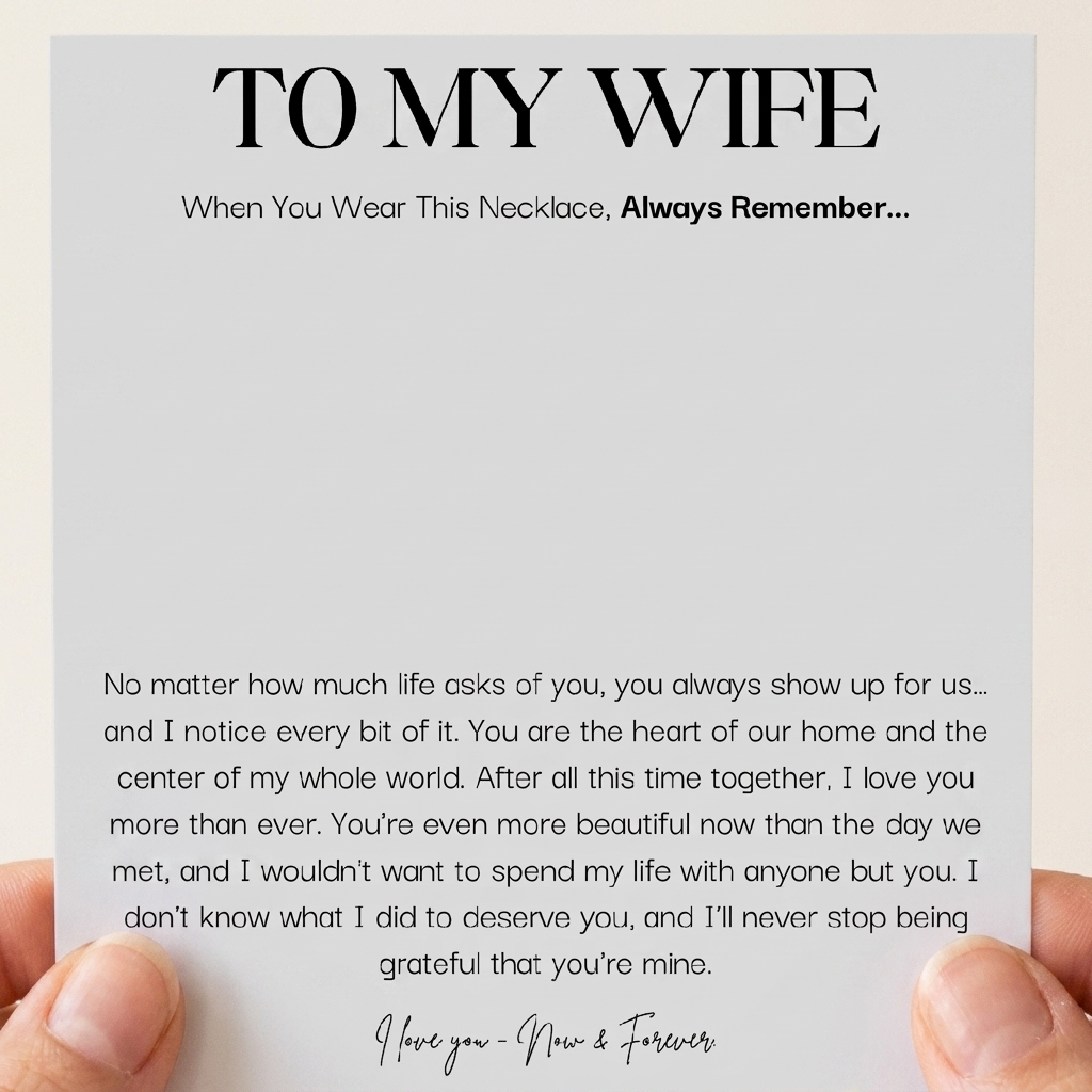To My Wife - Birthstone Necklace Set