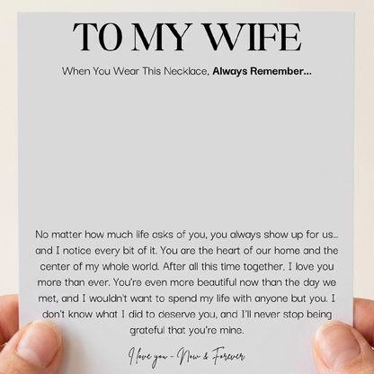 To My Wife - Birthstone Necklace Set