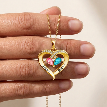 To My Wife - Birthstone Necklace Set